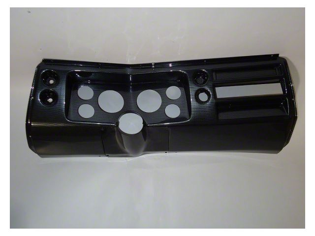 El Camino - Instrument Cluster Panel, Carbon Fiber Finish, With Pre-Cut Holes, 1968