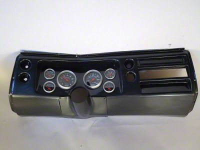 El Camino - Instrument Cluster Panel, Carbon Fiber Finish, With Sport Comp Gauges, 1968