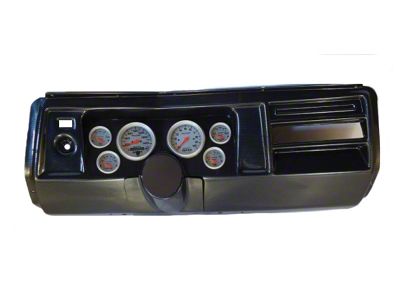 El Camino Instrument Cluster Panel, Carbon Fiber Finish, With Ultra-Lite Gauges, 1969