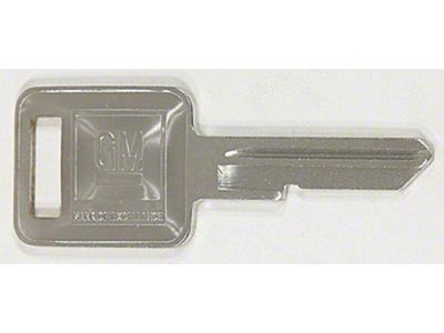 Key Blank,Ignition And Door,Square Head,1969