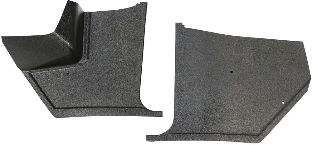 Ecklers Kick Panels, Black, For Cars With Air Conditioning (1964 El Camino)