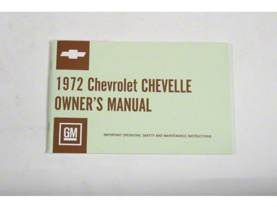 1972 Chevelle Owners Manual