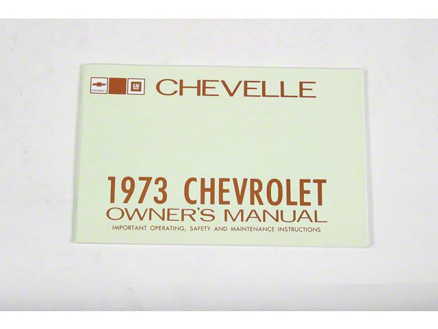 1973 Chevelle Owners Manual