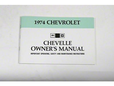 1974 Chevelle Owners Manual