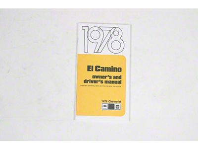 El Camino Owners Manual, 1978