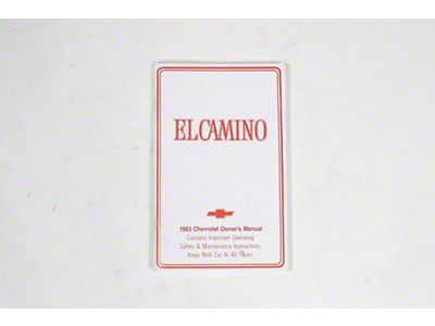 El Camino Owners Manual, 1983