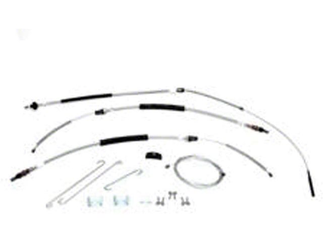 El Camino Parking Brake Cable Kit, TH350 Or Manual Transmssion, Stainless Steel, 1968-1972