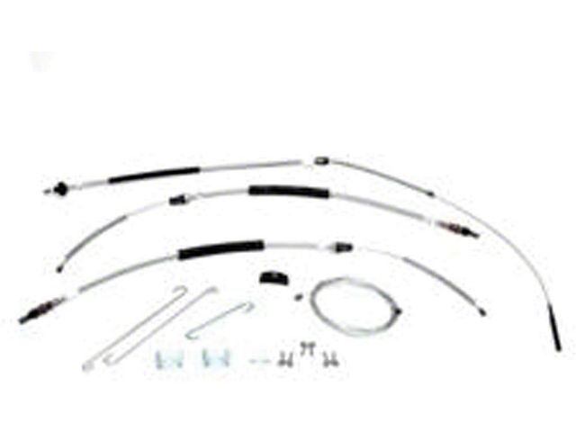 El Camino Parking Brake Cable Kit, With TH400 Transmission,Stainless Steel, 1967