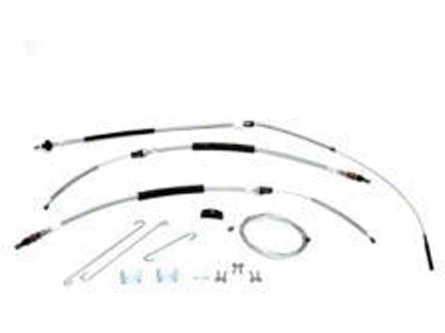 El Camino Parking Brake Cable Kit, With TH400 Transmission,Stainless Steel, 1973-1977