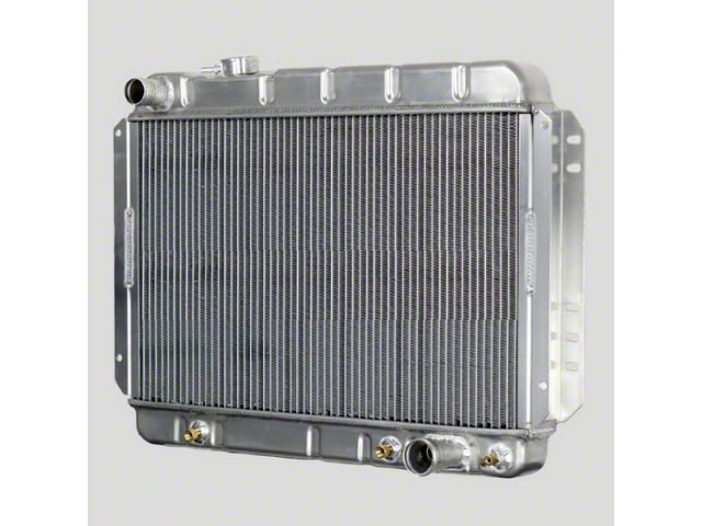 El Camino Radiator, 25 Core, Polished Aluminum, For Cars With Manual Transmission, U.S. Radiator, 1964-67