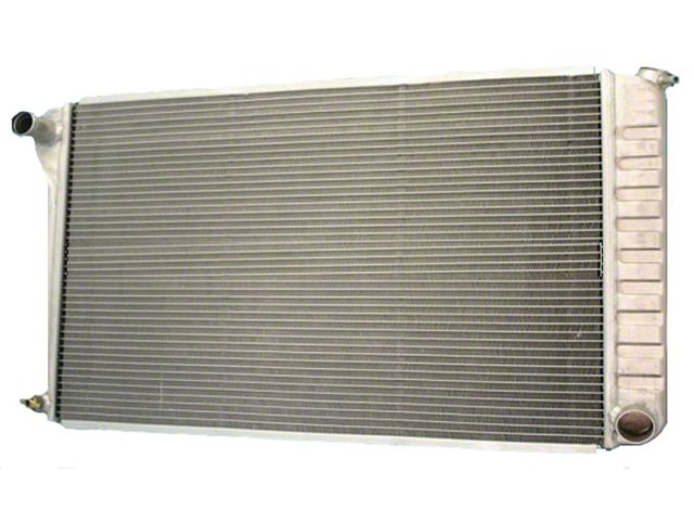 El Camino Radiator, 28 Core, Polished Aluminum, For Cars With Automatic Transmission, U.S. Radiator, 1968-72