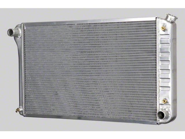 El Camino Radiator, 28 Core, Unpolished Aluminum, For Cars With Manual Transmission, U.S. Radiator, 1968-72