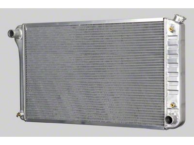 El Camino Radiator, 28 Core, Unpolished Aluminum, For Cars With Manual Transmission, U.S. Radiator, 1968-72