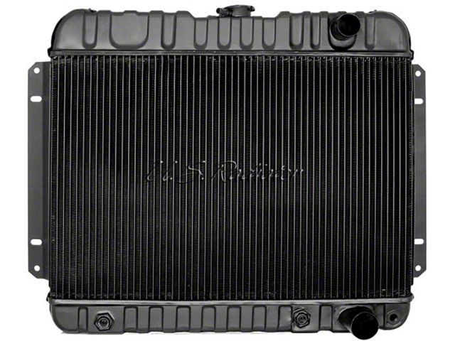 El Camino Radiator, Small Block, 3-Row, Heavy-Duty, Straight Outlet, For Cars With Automatic Transmission & Without AirConditioning, U.S. Radiator, 1964-1965