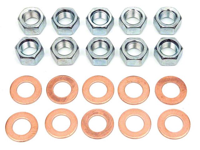 El Camino Rear End Center Section To Housing Nuts & Copper Washers, 1959-1960