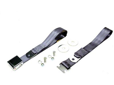 El Camino Seat Belts, Lap Belts With Deluxe Metal Buckles, Side, 1964-1987