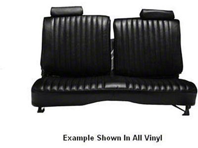 El Camino Seat Cover, Bench, Split Back, With Headrests & Center Armrest, Vinyl/Velour, 1978-1980