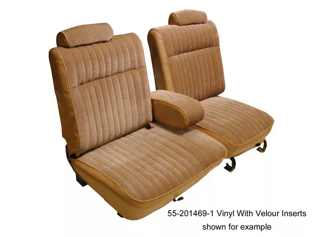 El Camino Seat Cover, Bench, Split Back, With Center Armrest & Headrests, Vinyl, 1981-1987