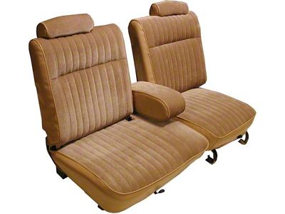 El Camino Seat Cover, Split Bench 55/45, Center Armrest AndHeadrest, Vinyl With Velour, 1981-1987