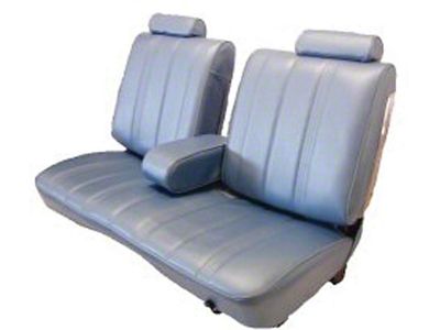 El Camino Seat Cover, Straight Bench, Split Back, With Armrest & Headrests, Vinyl, 1978-1982