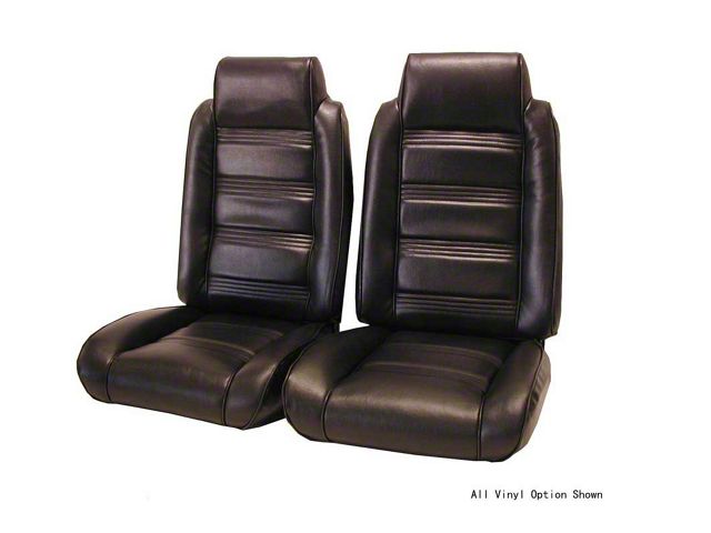 El Camino Seat Covers, Bucket Seats With Headrests, Vinyl With Velour, 1978-1981
