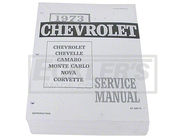 El Camino Service Shop Manual, 1973