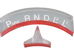 Shift Indicator Lens & Pointer, 3-Speed Automatic, For Ididit Columns (59-87 El Camino; 71-77 Sprint; 78-87 Caballero)