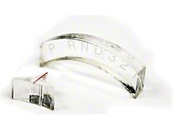El Camino Shift Indicator Lens & Pointer, 4-Speed Automatic, For Ididit Columns