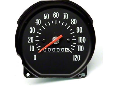 El Camino Speedometer, For Round Style Gauge Dash, With Console Shift Only, 1971-1972