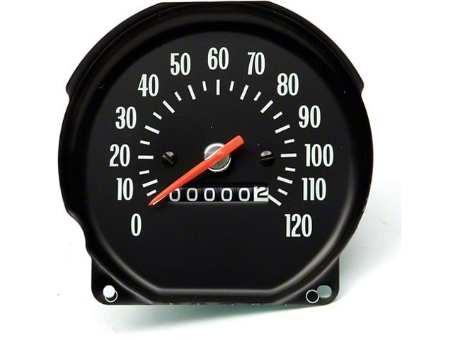 El Camino Speedometer, For Round Style Gauge Dash, With Console Shift Only, 1971-1972