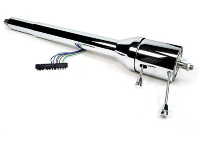 El Camino Steering Column, Right Hand Drive, Chrome, ididit, For Cars With Floor Shift Transmission, 1967-1968