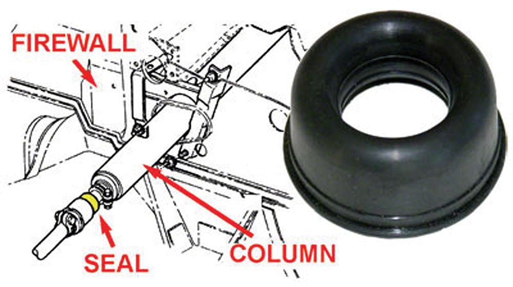thumbnail image 2 of Lower Steering Column Shaft Dust Boot Seal For Chevy Impala – 1961-1964 (Rubber) 2 of 6