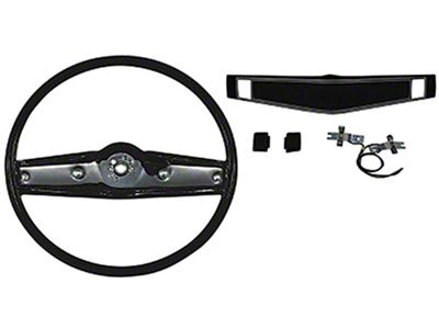 El Camino Steering Wheels Complete Kit, 2 Spoke Black, 1969-1970