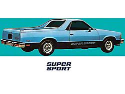 El Camino Super Sport Decal Set, Blue, 1978-1982