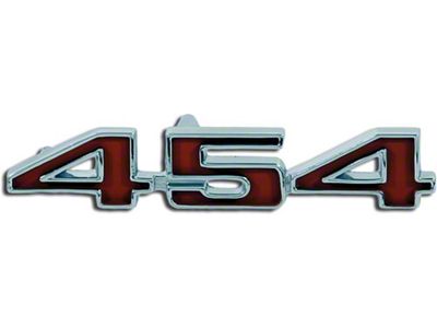 El Camino Tailgate Emblem, 454, Red, 1970-1972