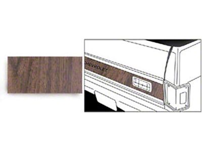 El Camino Tailgate Woodgrain Decal, American Walnut, 1968-1972