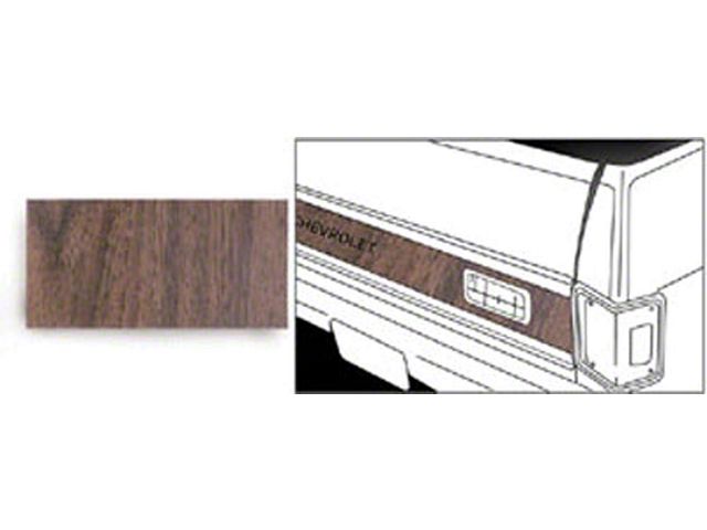 El Camino Tailgate Woodgrain Decal, American Walnut, 1968-1972