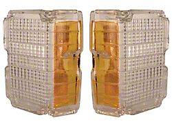 El Camino Turn Signal & Parking Light Lens, Front, 2nd Design, Clear, 1972
