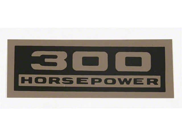 Valve Cover Decal,300 Hp,69-71