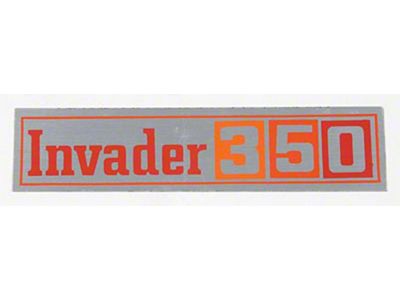 El Camino Valve Cover Decal, GMC Invader 350, 1971-1972
