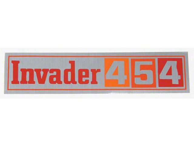 El Camino Valve Cover Decal, GMC Invader 454, 1971-1972