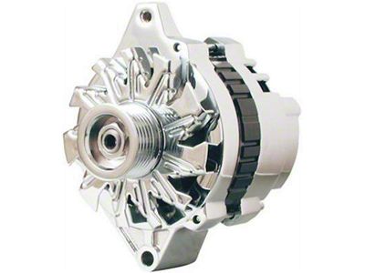 El Camino Vintage Air Front Runner 140 Amp Alternator, Chrome Finish, Chrome Pulley