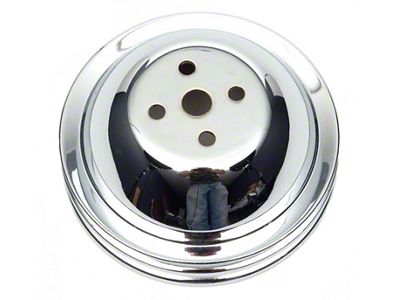 El Camino Water Pump Pulley,Chrome Double Groove BB , 1965-68