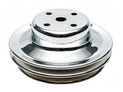 El Camino Water Pump Pulley,Chrome Double Groove SB 1969-72