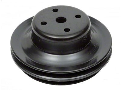 El Camino Water Pump Pulley, V8, Double Groove, Black, For Cars With Air Conditioning, NOS Original GM, 1969