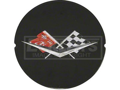 El Camino Wheel Spinner Emblem, Black, 1959-1960