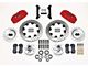El Camino Wilwood Front Disc Brake Kit, 6-piston Red Calipers, Drilled & Slotted Rotors, 1973-1977