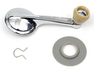Door Window Handle Crank, W/ Ivory Knob, Deluxe, 1959-1960
