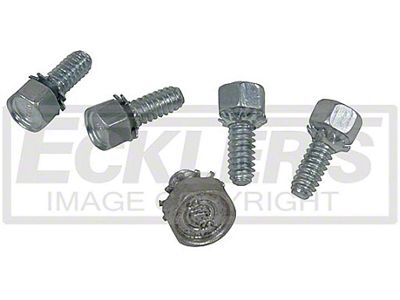 El Camino Wiper System Related Bolts Wiper Arm Pivots Automatic Transmission Cowl, 5 Pieces, 1968