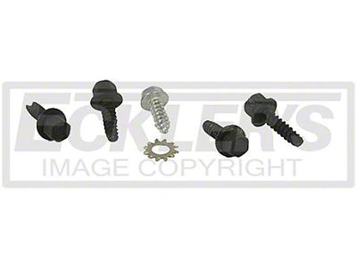 El Camino Wiper System Related Bolts Wiper Switch & Strap, 6 Pieces, 1970-1971